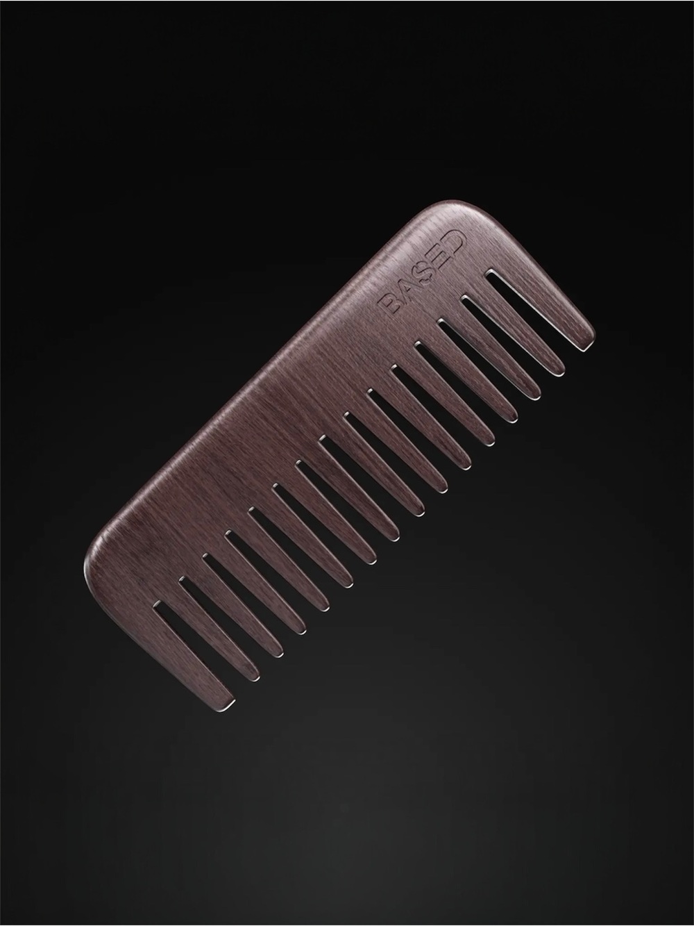BASED Bodyworks Wooden Hair Comb Anti-Static No Snag Men Grooming Frizz Control